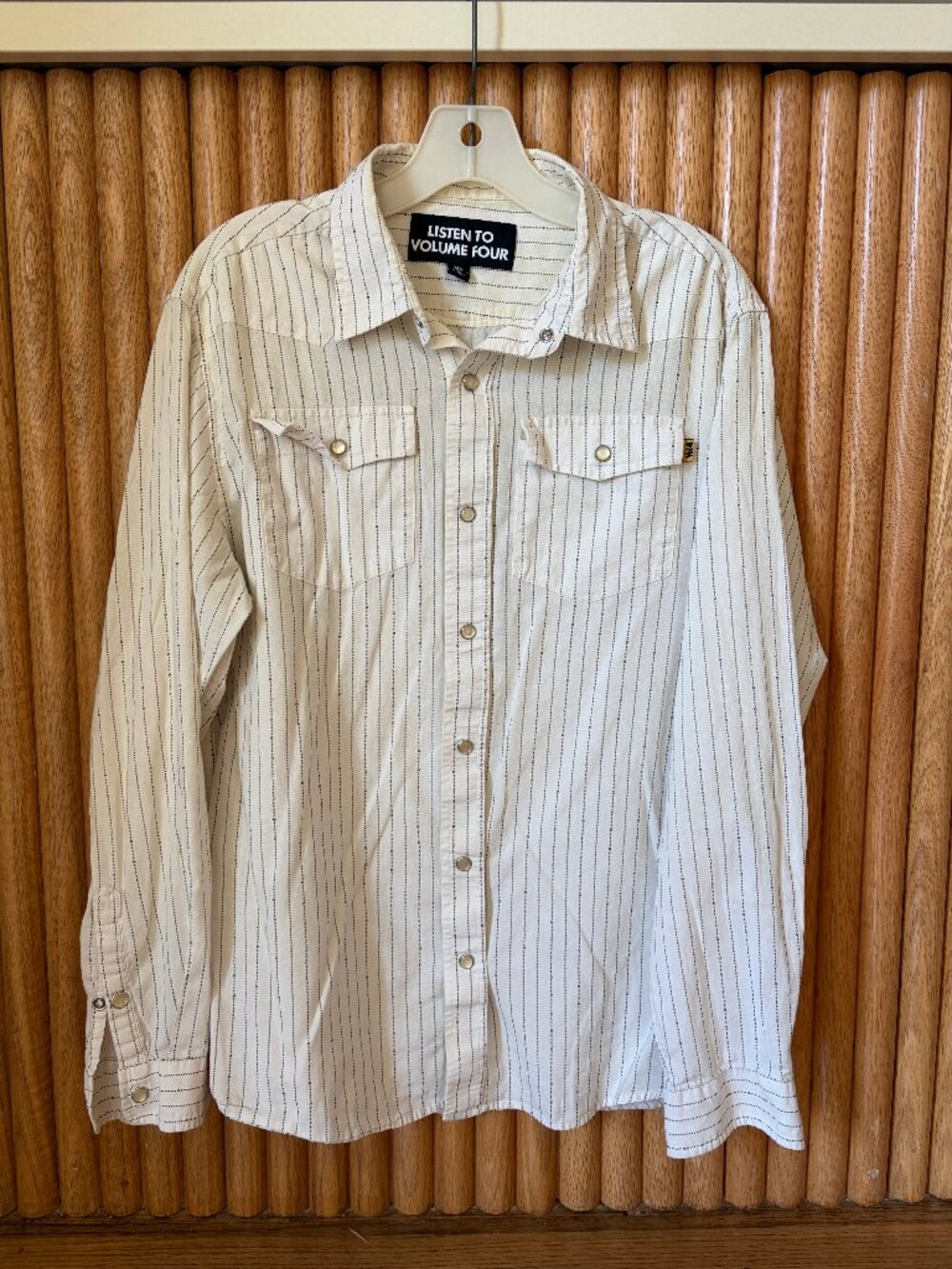 Listen To Volume Four (Vol. 4) Western Pearl Snap Shirt XL - LA Indie Skater